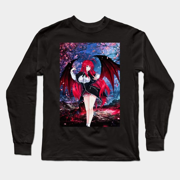 Red Ero Demon Long Sleeve T-Shirt by ZuleYang22